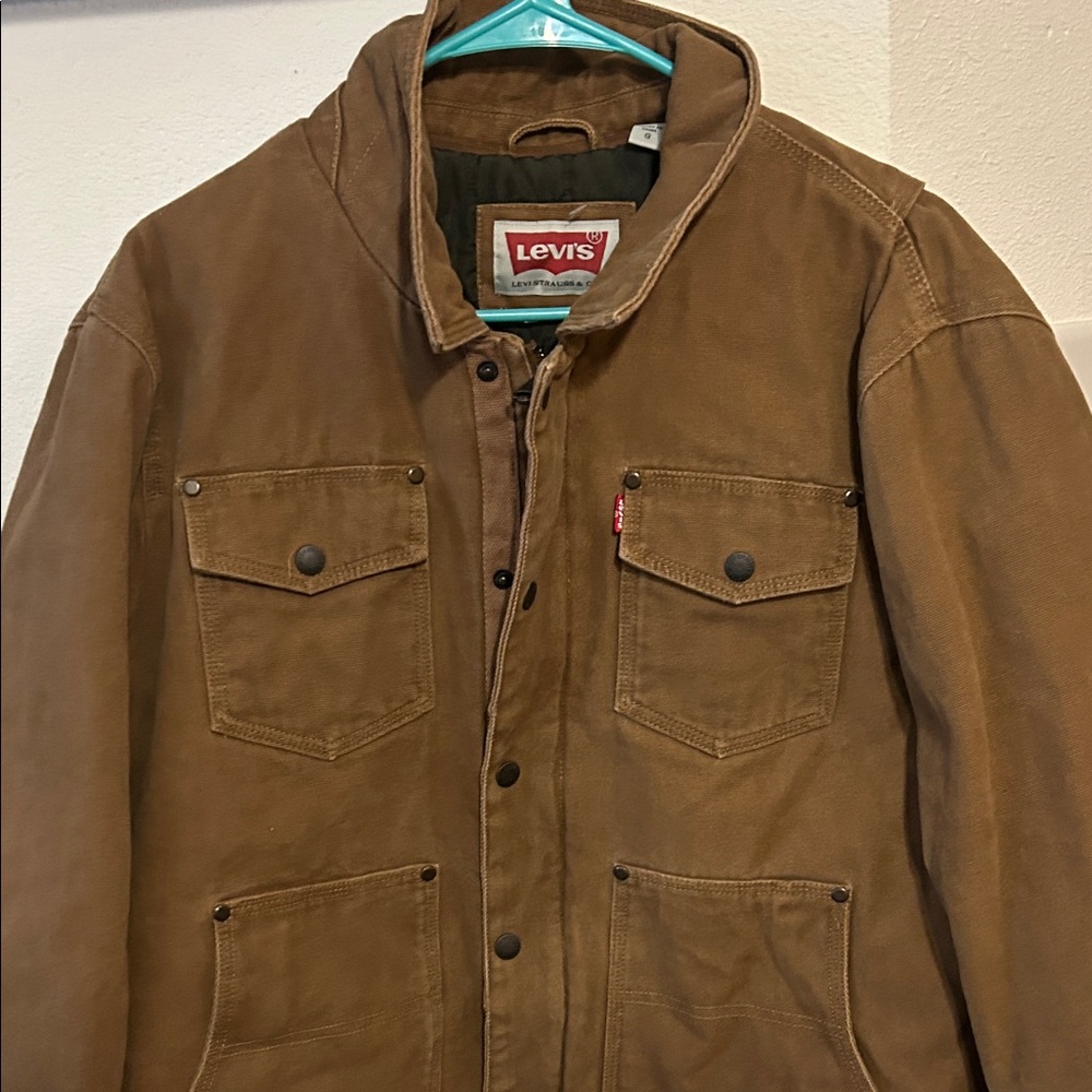 Levi's Men's Tan Military Jacket - Picture 2 of 5